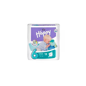 Pieluszki BELLA BABY HAPPY JUNIOR EXTRA , rozmiar 6, 16+ kg, 18 szt.
