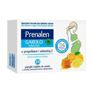 Prenalen Gardło Immuno, pastylki miękkie do ssania, 24 szt.
