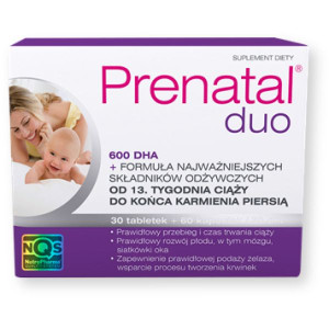 Prenatal Duo, 600 DHA, tabletki, 30 szt. + kapsułki, 60 szt.