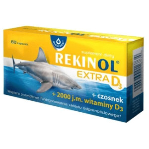Rekinol Extra D3, kapsułki, 60 szt.