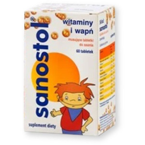 Sanostol, tabletki musujące do ssania, 60 szt.