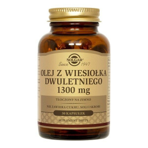 Solgar Olej z wiesiołka dwuletniego, 1300 mg, kapsułki, 30 szt.