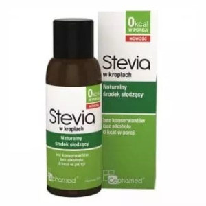 Stevia w kroplach, naturalny środek słodzący, 55 ml