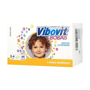 Vibovit Bobas, proszek o smaku waniliowym, 44 sasz.