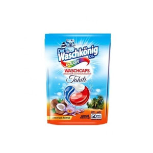 Waschkonig, Tahiti Color, kapsułki do prania, 50 szt.