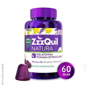 ZzzQuil Natura, żelki z melatoniną, 60 szt.