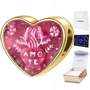 Charms złoty Serduszko Amote srebro 925