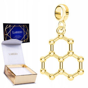 Charms złoty Wzór Chemiczny Lód srebro 925
