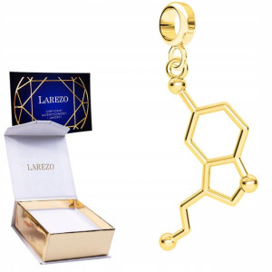 Charms złoty Wzór Serotonina srebro 925