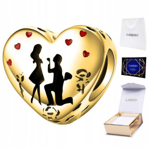 Charms złoty Zaręczyny Love Miłość srebro