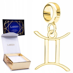 Charms złoty znak zodiaku Bliźnięta S925