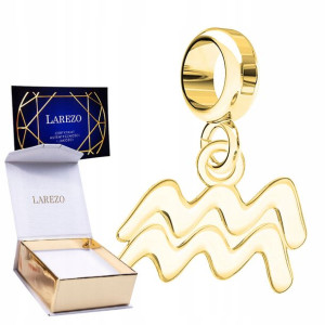 Charms złoty znak zodiaku Wodnik srebro 925