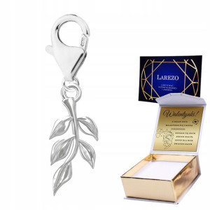 Zawieszka + GRAWER Listek Liść Leaf srebro 925