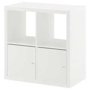 IKEA KALLAX Regał z drzwiami biały 77x77cm