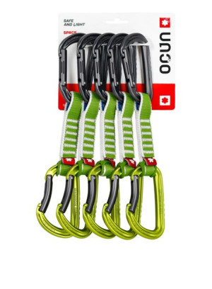 Zestaw Ekspresów Falcon QD Zoom PA 15/22 12 cm 5-pack - green Ocun