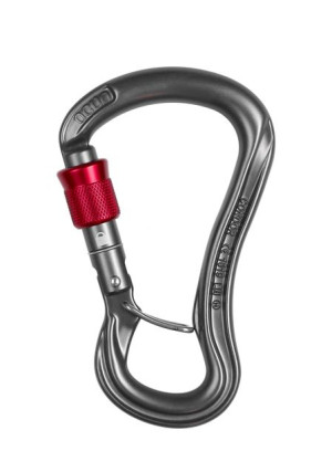 Karabinek Condor HMS Screw - anthracite/red Ocun