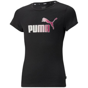 Koszulka dla dzieci puma ess+ bleach logo tee g czarna 846954 01