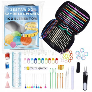 Zestaw Do Szydełkowania Etui Szydełkowanie 100 El.