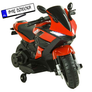Motor Na Akumulator Dla Dzieci Ścigacz Muzyka Led Skóra