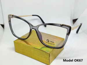 OK67 Okulary Zerówki Blue Light Szare