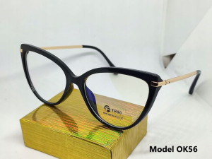 OK56 Okulary Zerówki Blue Light Czarne