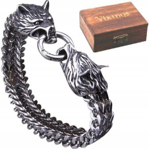 Bransoleta Wiking Thor Wilk stal chirurgiczna 316L
