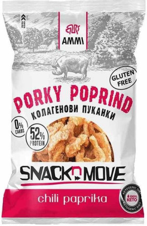 Prażynki wieprzowe skórki Papryczka Chili 30 g Dieta KETO - Ammi Porky Popr