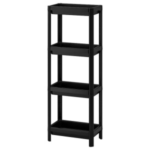 IKEA VESKEN Regał czarny 36x23x100 cm