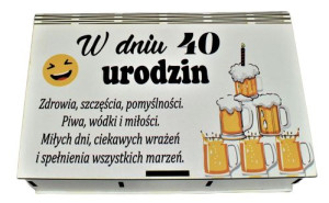 Kasetka na Urodziny dla MĘŻCZYZNY  Dowolna Cyfra Urodzinowa