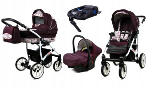 BabyLux Wózek 4w1 dziecięcy Largo + baza ISOFIX