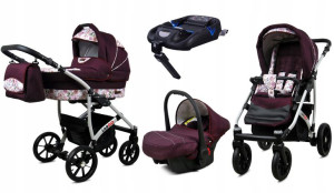 BabyLux Wózek 4w1 dziecięcy Largo + baza ISOFIX