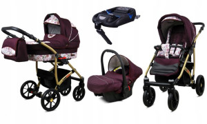 BabyLux Wózek 4w1 dziecięcy Largo + baza ISOFIX