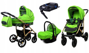 BabyLux Wózek 4w1 dziecięcy Largo + baza ISOFIX