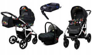 BabyLux Wózek 4w1 dziecięcy Largo + baza ISOFIX