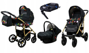 BabyLux Wózek 4w1 dziecięcy Largo + baza ISOFIX