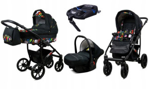 BabyLux Wózek 4w1 dziecięcy Largo + baza ISOFIX