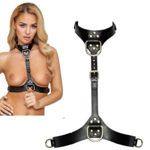 Sex Uprząż Obroża Sex NIewolnica Chest Harness