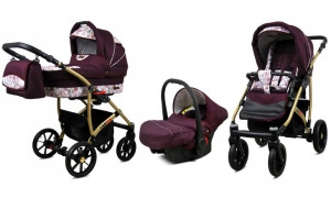 BabyLux Wózek 3w1 dziecięcy spacerówka Largo ALU