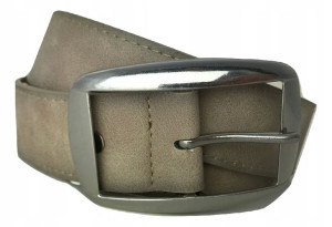 PASEK DAMSKI BRĄZOWY skórzany szer. 4 cm