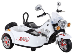 Motor na Akumulator Ural z wózkiem bocznym Biały