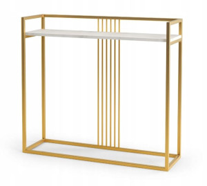 STOLIK KONSOLA GLAMOUR loft złota metalowa 100x30