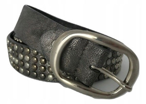 Pasek Damski Srebrny Dżety Cyrkonie Szer. 3cm