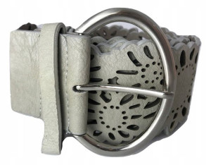 PASEK DAMSKI szary szeroki 7 cm wzory do sukienki