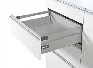 Szuflada Rejs Comfort Box L400 H140 Średnia Szara Z Relingiem Prostokątnym