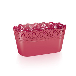 Ażurowa Doniczka Osłonka LACE DLAC285 malinowy