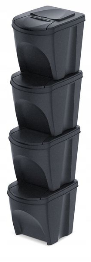 Kosze do segregacji śmieci odpadów 4X SORTIBOX ECO