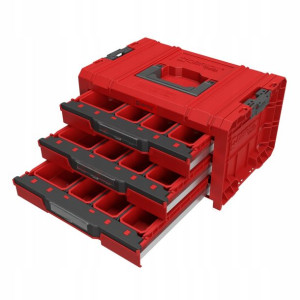 Przenośny wzmocniony organizer QBRICK DRAWER 3 RED