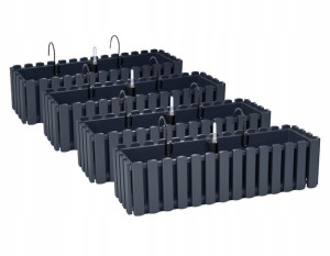 4x Skrzynka Balkonowa DDEF600W Doniczka z Systemem
