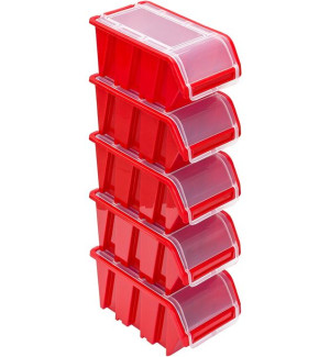 5x Kuweta pojemnik z klapką NPKL6 czerwone