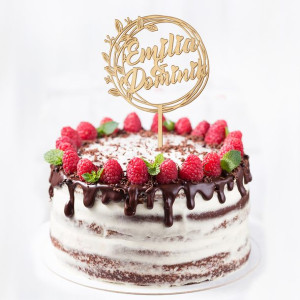 Topper na tort ślubny - personalizowany.